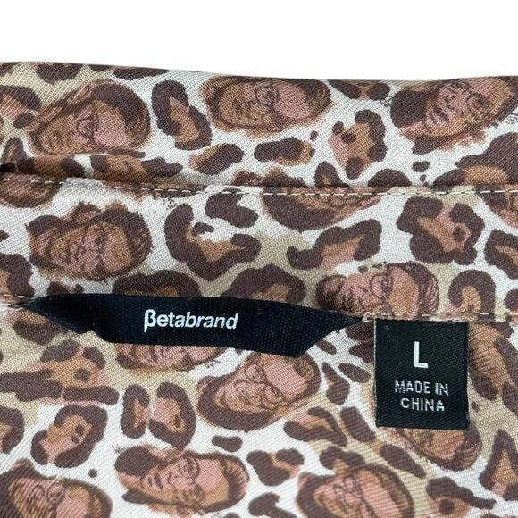 BETABRAND Ruth Bader Ginsburg Girlfriend Shirt Long Sleeve Button Down Top Large - Picture 7 of 8